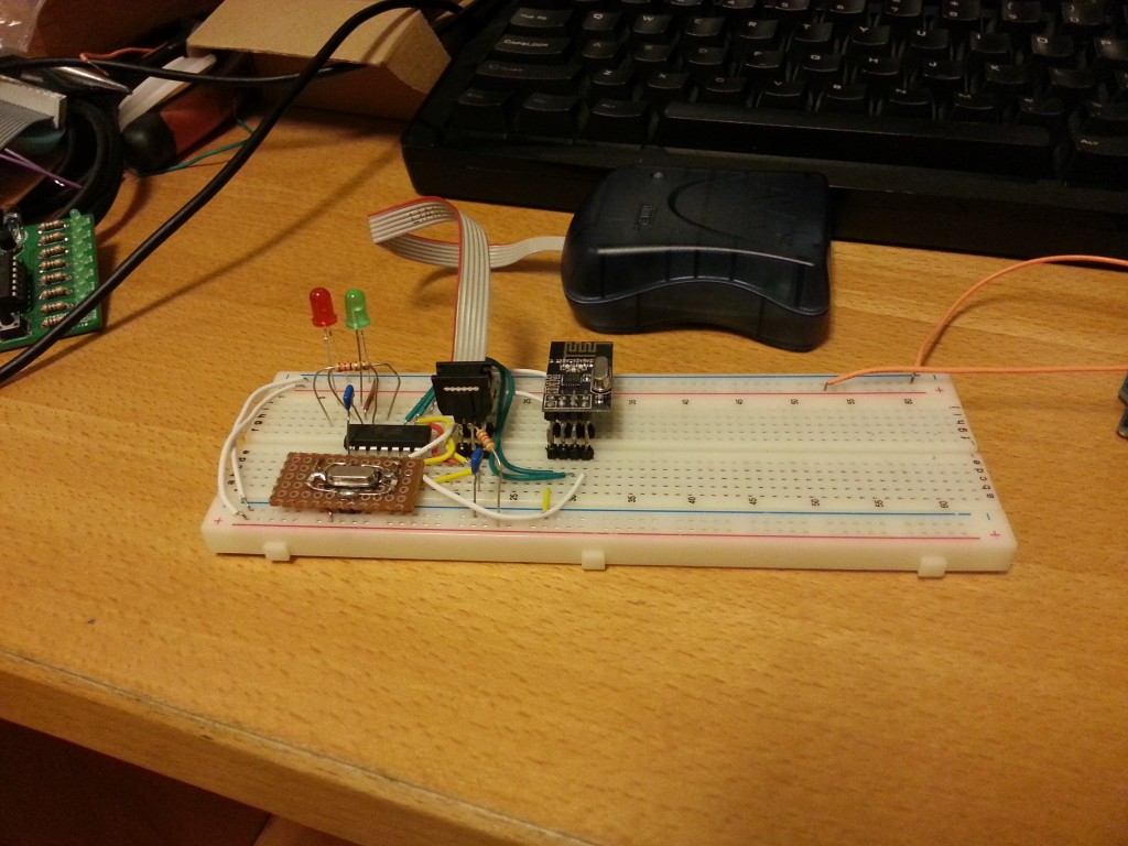Partial prototype without the DHT22 sensor