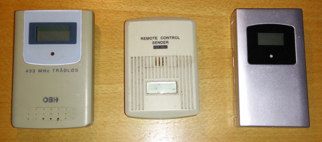 Three wireless thermometers